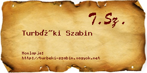 Turbéki Szabin névjegykártya